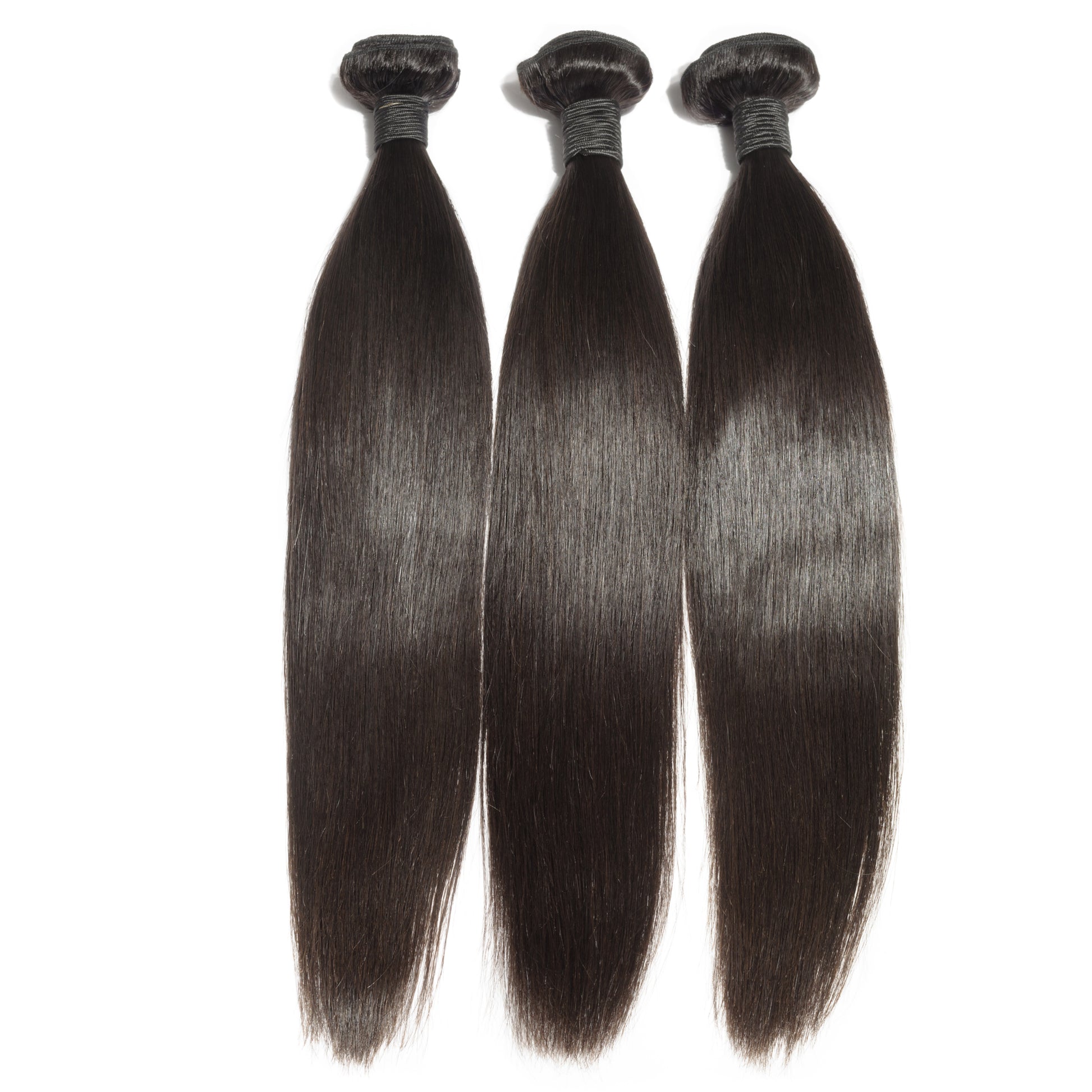 Three straight hair bundles