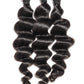 Three spiral black curly hair extensions bundles